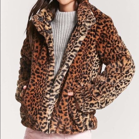 Forever 21 Other - DONATED! 🤎 NWOT Forever 21 Faux Fur Leopard Coat